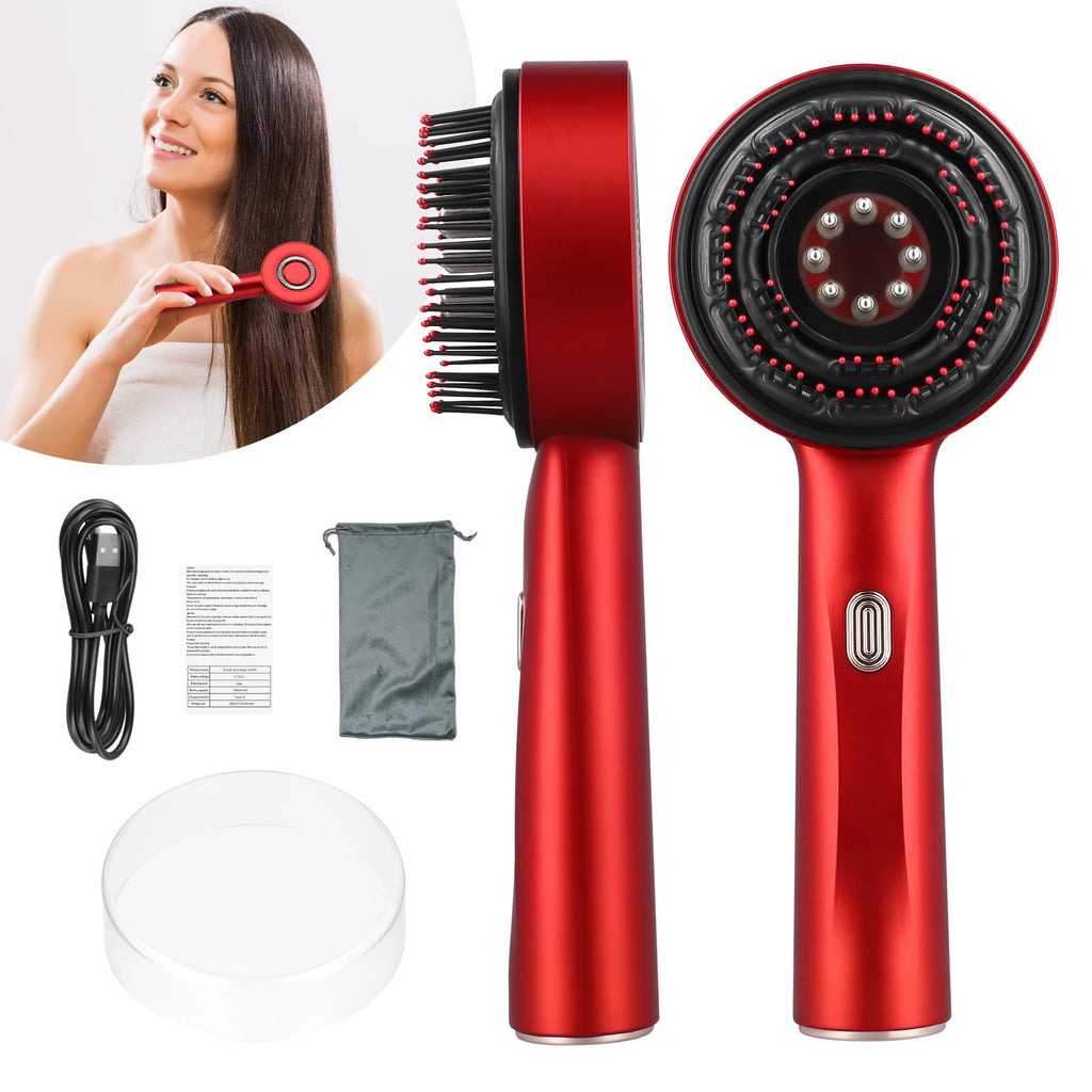 Electric Red-Light Therapy Hair Growth & Scalp Massager Brush