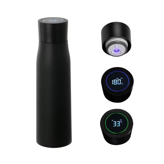Smart UV-C Self-Purifying Water Bottle with LED Temperature Display